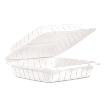 ProPlanet™ by Dart® Hinged Lid Containers, Single Compartment, 9 X 8.8 X 3, White, 150-carton freeshipping - TVN Wholesale